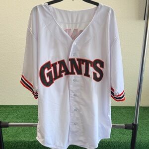 Vintage GIANTS Barry Bonds #25 White Button-Up Jersey sewn on. No tags, XL
